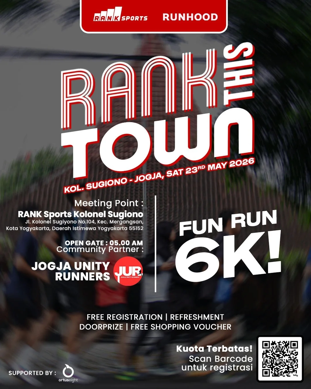Hello Para Pelari Yogyakarta! 👋RANK this Town with Runhood kini Hadir di JL Kol. Sugiyono, Yog